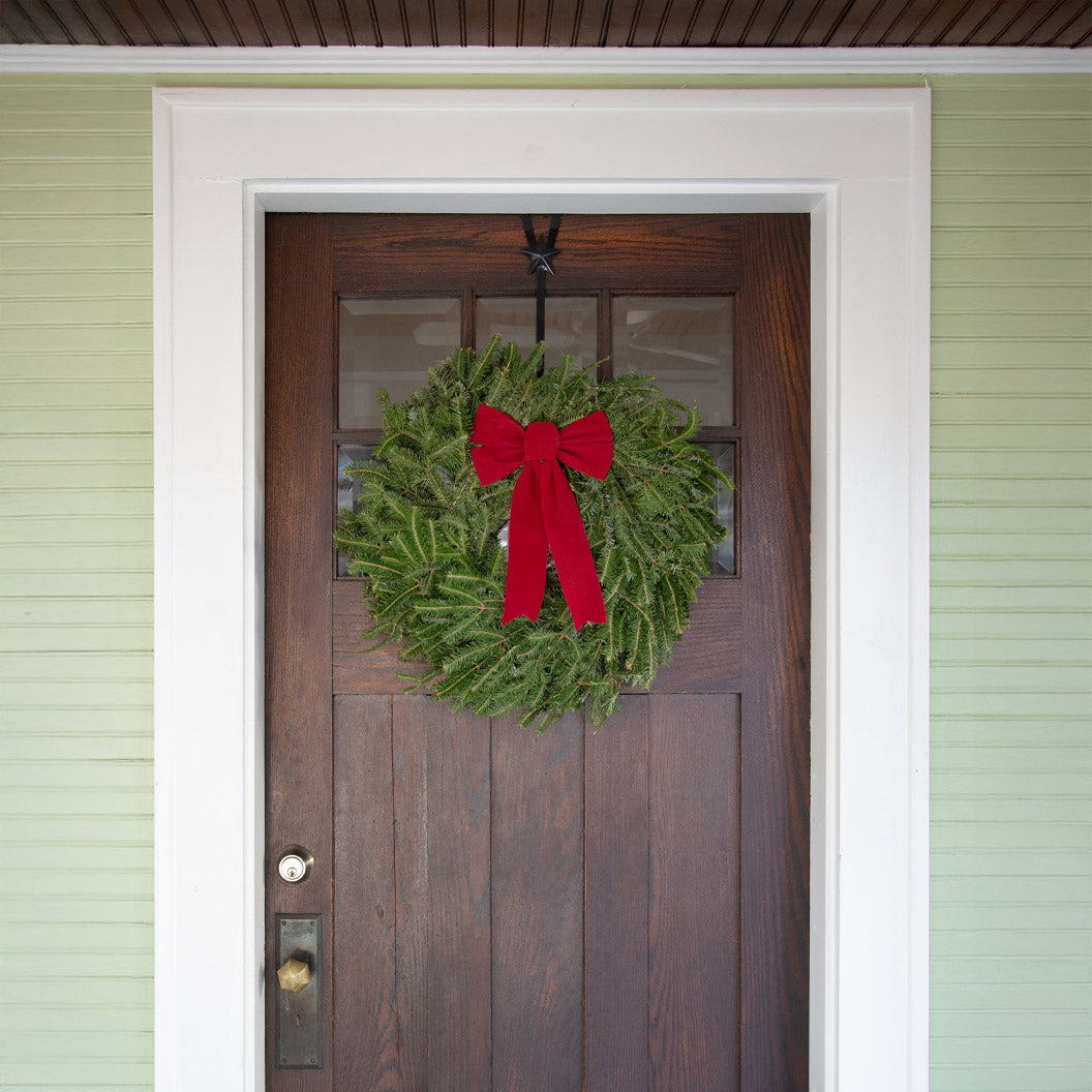 Fraser Fir Wreath with Red Bow - Image 3