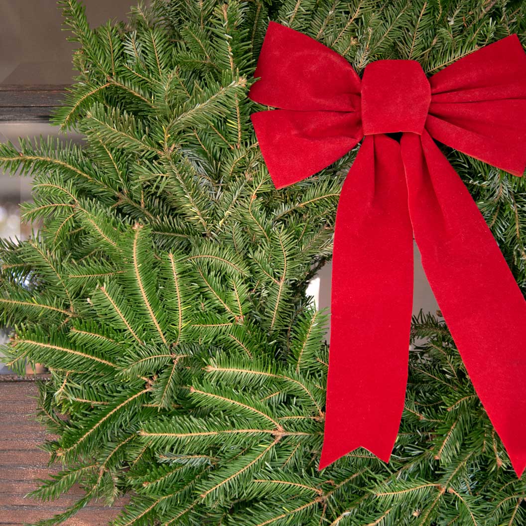Fraser Fir Wreath with Red Bow - Image 4